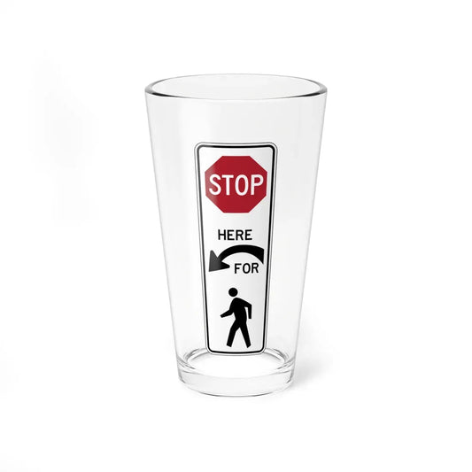 PBOT Road sign R4032L (Oregon) (Road Sign) Pint Glass 16oz 16oz - Go Mug Yourself