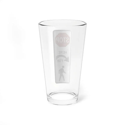 PBOT Road sign R4032L (Oregon) (Road Sign) Pint Glass 16oz - Go Mug Yourself