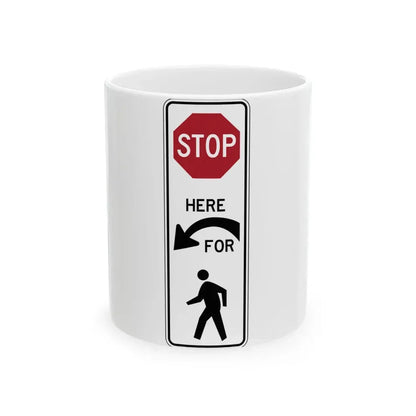 PBOT Road sign R4032L (Oregon) (Road Sign) White Coffee Mug 11oz - Go Mug Yourself