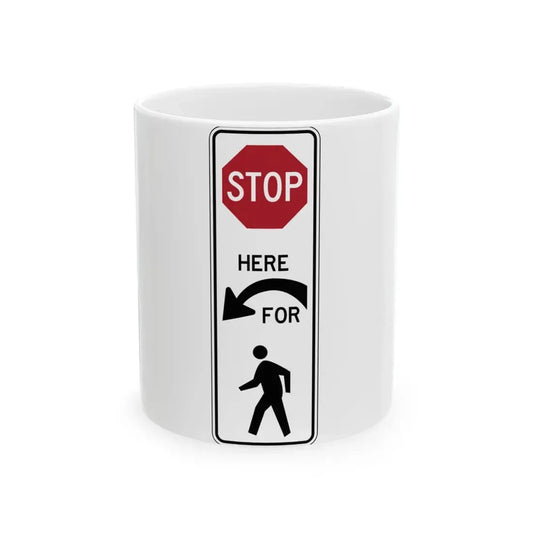 PBOT Road sign R4032L (Oregon) (Road Sign) White Coffee Mug 11oz - Go Mug Yourself