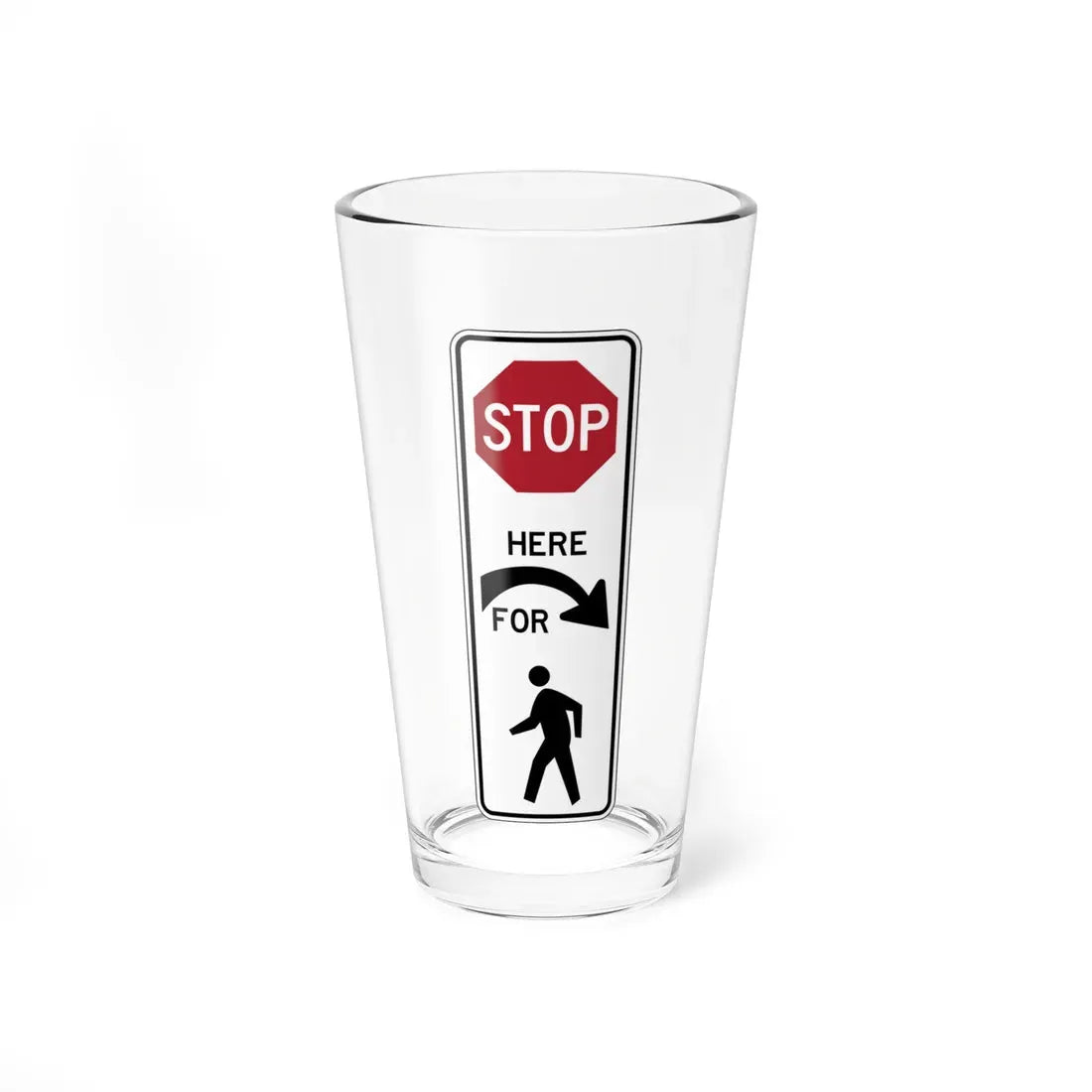 PBOT Road sign R4032R (Oregon) (Road Sign) Pint Glass 16oz 16oz - Go Mug Yourself