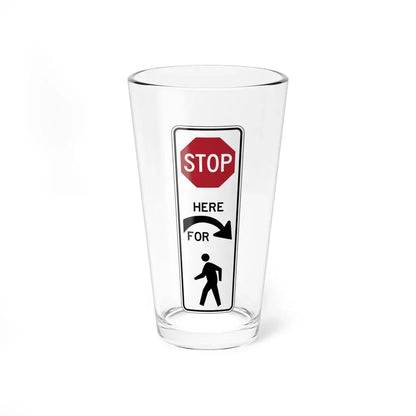 PBOT Road sign R4032R (Oregon) (Road Sign) Pint Glass 16oz 16oz - Go Mug Yourself