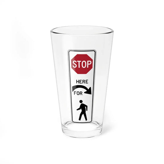 PBOT Road sign R4032R (Oregon) (Road Sign) Pint Glass 16oz 16oz - Go Mug Yourself