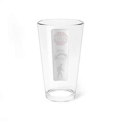PBOT Road sign R4032R (Oregon) (Road Sign) Pint Glass 16oz - Go Mug Yourself