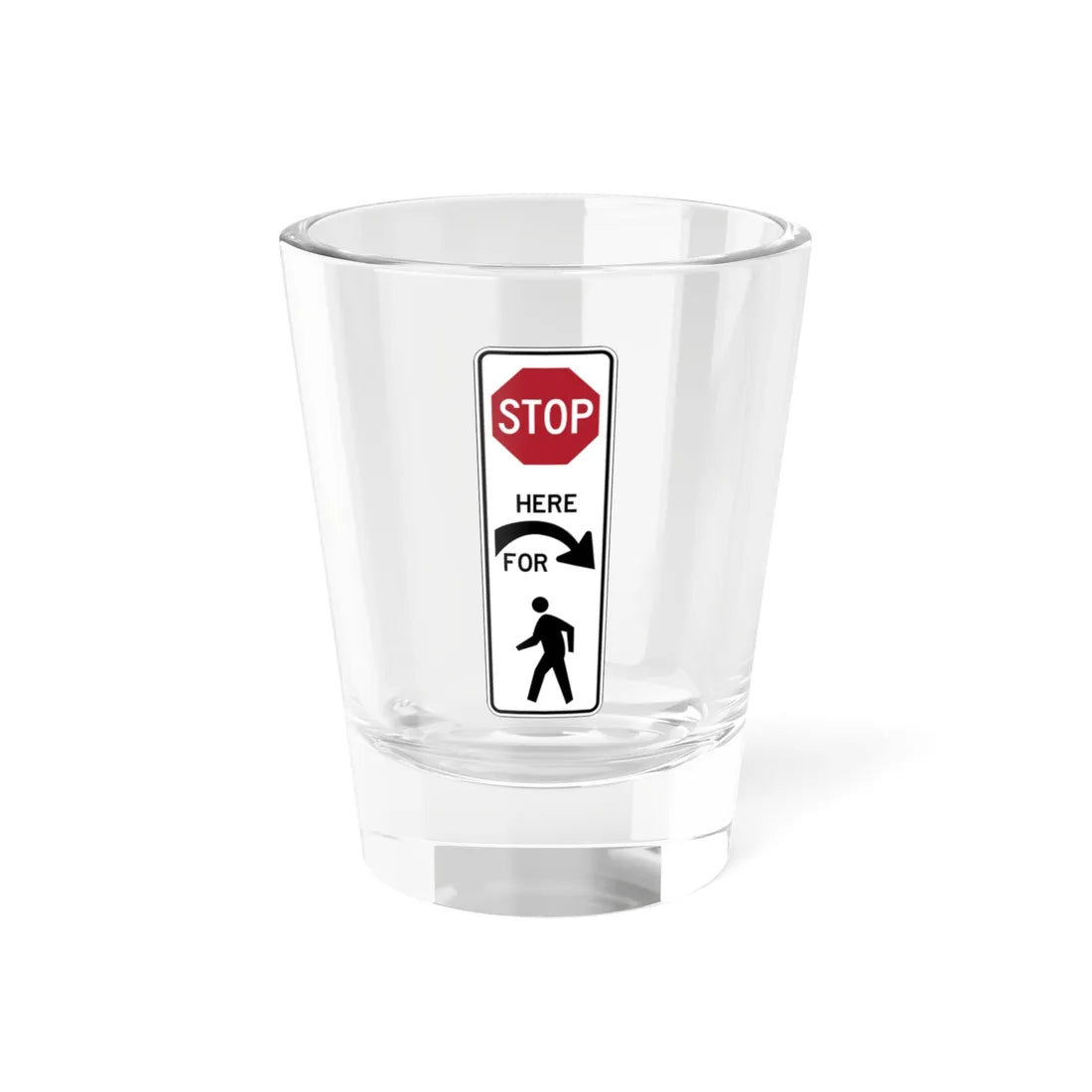 PBOT Road sign R4032R (Oregon) (Road Sign) Shot Glass 1.5oz 1.5oz - Go Mug Yourself