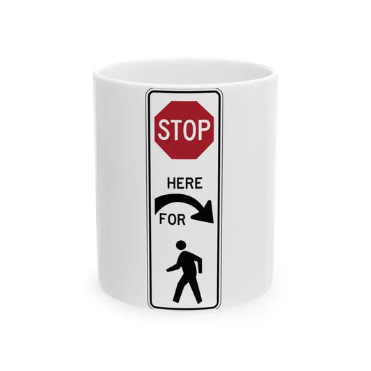 PBOT Road sign R4032R (Oregon) (Road Sign) White Coffee Mug 11oz - Go Mug Yourself