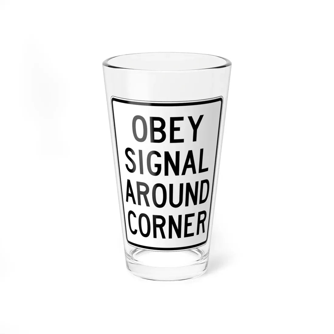 PBOT Road sign R4040 (Oregon) (Road Sign) Pint Glass 16oz 16oz - Go Mug Yourself