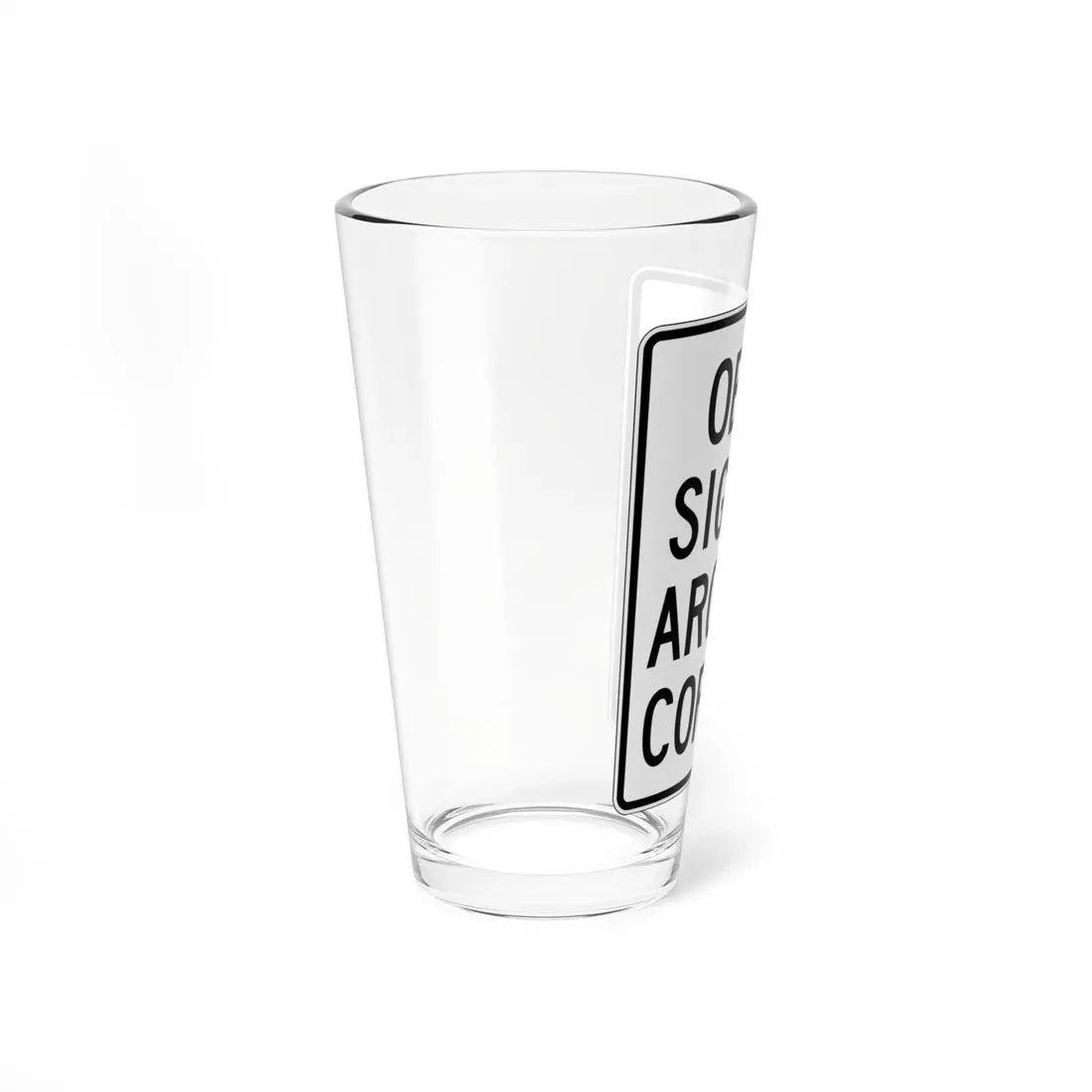 PBOT Road sign R4040 (Oregon) (Road Sign) Pint Glass 16oz - Go Mug Yourself