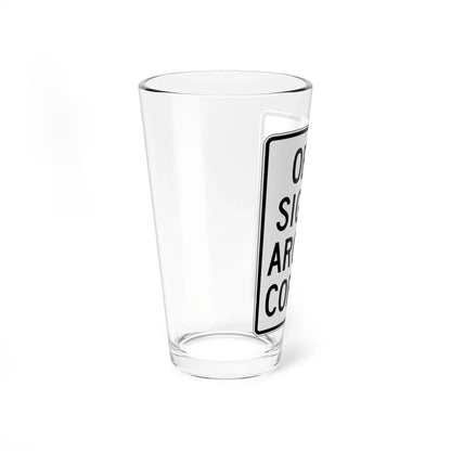 PBOT Road sign R4040 (Oregon) (Road Sign) Pint Glass 16oz - Go Mug Yourself