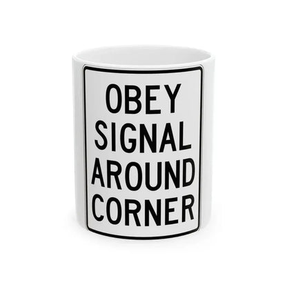 PBOT Road sign R4040 (Oregon) (Road Sign) White Coffee Mug 11oz - Go Mug Yourself