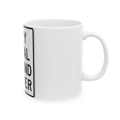 PBOT Road sign R4040 (Oregon) (Road Sign) White Coffee Mug - Go Mug Yourself