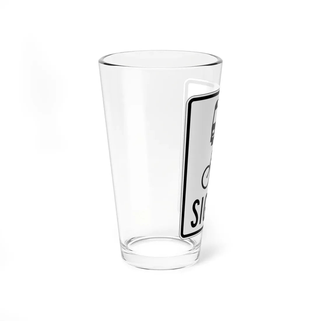 PBOT Road sign R4300 (Oregon) (Road Sign) Pint Glass 16oz - Go Mug Yourself