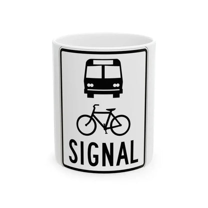PBOT Road sign R4300 (Oregon) (Road Sign) White Coffee Mug 11oz - Go Mug Yourself