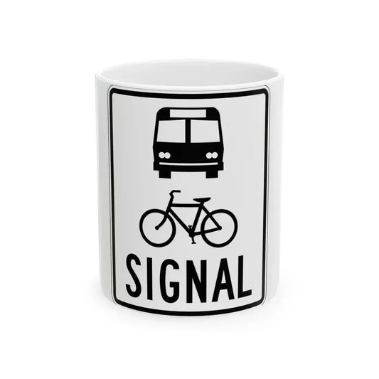 PBOT Road sign R4300 (Oregon) (Road Sign) White Coffee Mug 11oz - Go Mug Yourself