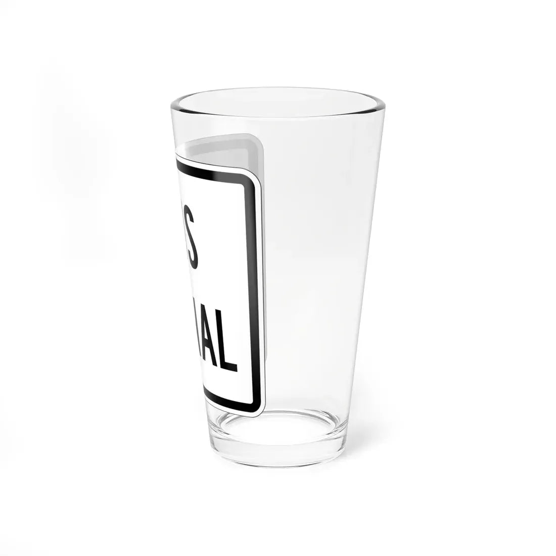 PBOT Road sign R4306 (Oregon) (Road Sign) Pint Glass 16oz - Go Mug Yourself