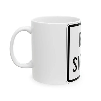 PBOT Road sign R4306 (Oregon) (Road Sign) White Coffee Mug - Go Mug Yourself