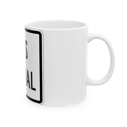 PBOT Road sign R4306 (Oregon) (Road Sign) White Coffee Mug - Go Mug Yourself