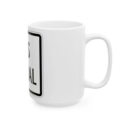 PBOT Road sign R4306 (Oregon) (Road Sign) White Coffee Mug - Go Mug Yourself
