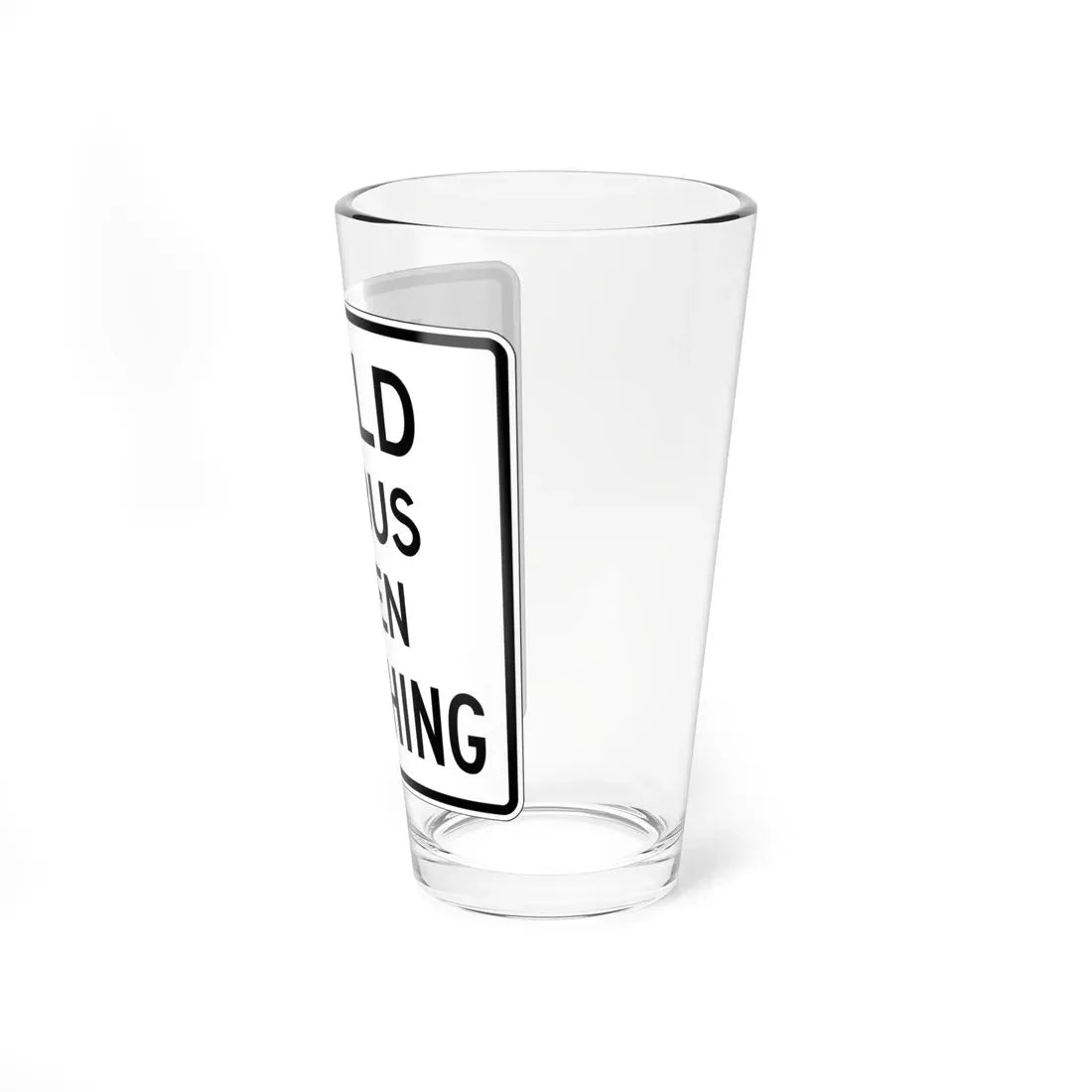 PBOT Road sign R4490 (Oregon) (Road Sign) Pint Glass 16oz - Go Mug Yourself