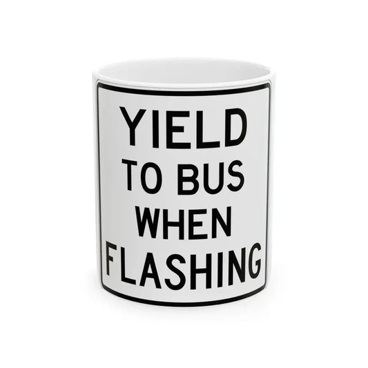 PBOT Road sign R4490 (Oregon) (Road Sign) White Coffee Mug 11oz - Go Mug Yourself
