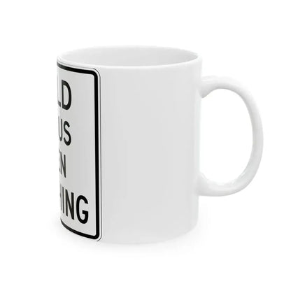 PBOT Road sign R4490 (Oregon) (Road Sign) White Coffee Mug - Go Mug Yourself