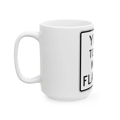 PBOT Road sign R4490 (Oregon) (Road Sign) White Coffee Mug - Go Mug Yourself