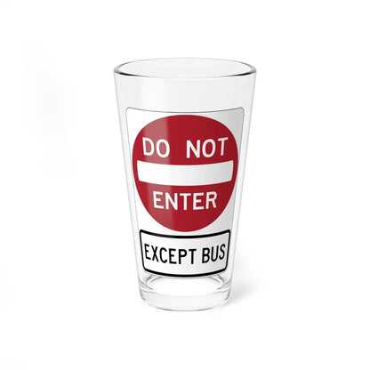 PBOT Road sign R5101V (Oregon) (Road Sign) Pint Glass 16oz 16oz - Go Mug Yourself