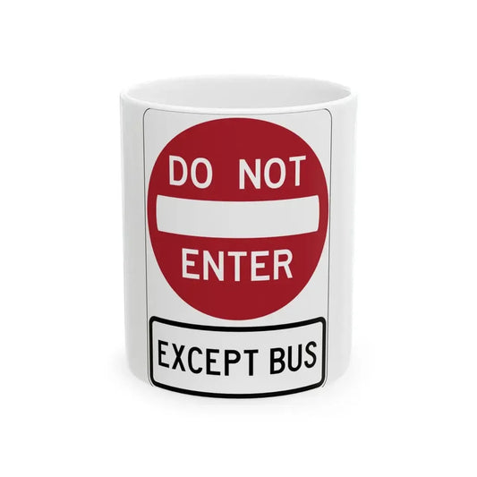 PBOT Road sign R5101V (Oregon) (Road Sign) White Coffee Mug 11oz - Go Mug Yourself