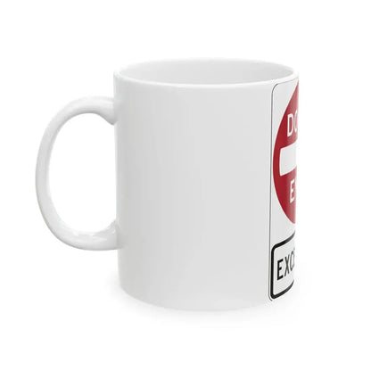 PBOT Road sign R5101V (Oregon) (Road Sign) White Coffee Mug - Go Mug Yourself