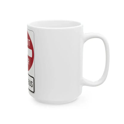 PBOT Road sign R5101V (Oregon) (Road Sign) White Coffee Mug - Go Mug Yourself
