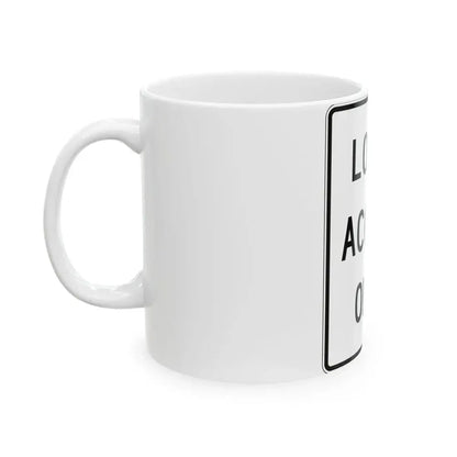 PBOT Road sign R5130 (Oregon) (Road Sign) White Coffee Mug - Go Mug Yourself