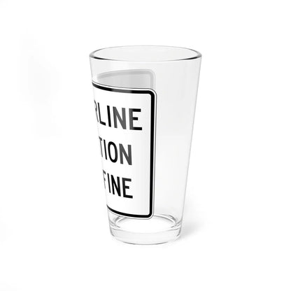 PBOT Road sign R5550 (Oregon) (Road Sign) Pint Glass 16oz - Go Mug Yourself