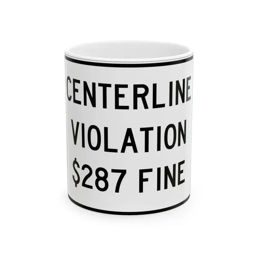 PBOT Road sign R5550 (Oregon) (Road Sign) White Coffee Mug 11oz - Go Mug Yourself