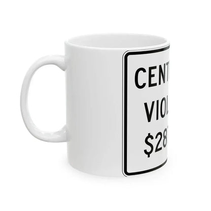 PBOT Road sign R5550 (Oregon) (Road Sign) White Coffee Mug - Go Mug Yourself