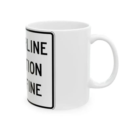 PBOT Road sign R5550 (Oregon) (Road Sign) White Coffee Mug - Go Mug Yourself