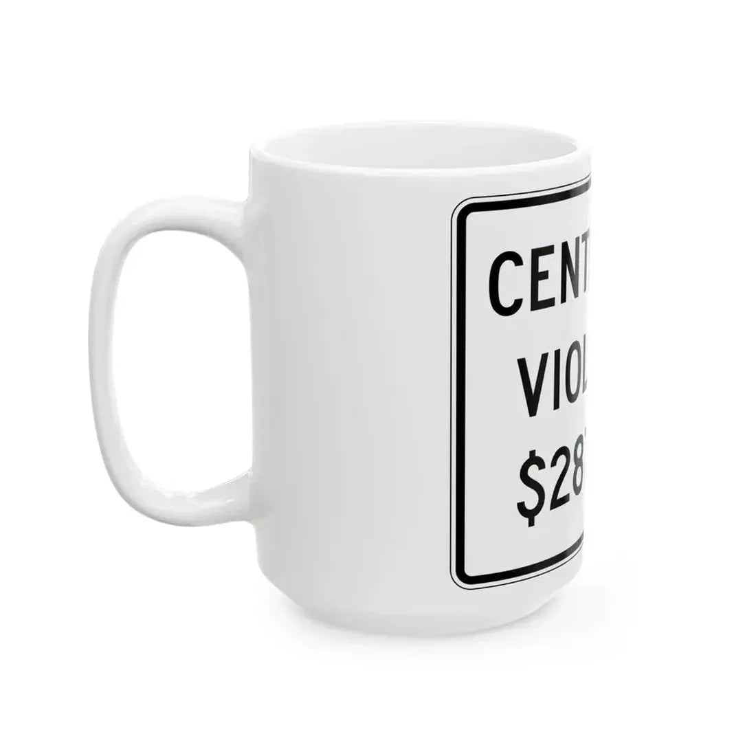 PBOT Road sign R5550 (Oregon) (Road Sign) White Coffee Mug - Go Mug Yourself