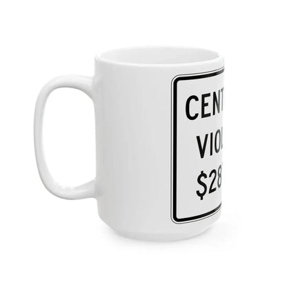 PBOT Road sign R5550 (Oregon) (Road Sign) White Coffee Mug - Go Mug Yourself