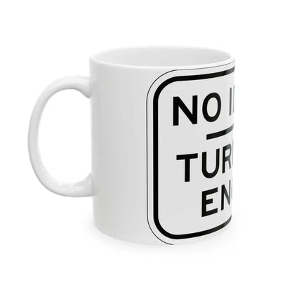 PBOT Road sign R6050 (Oregon) (Road Sign) White Coffee Mug - Go Mug Yourself