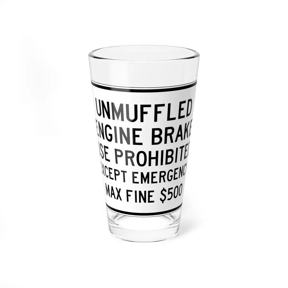 PBOT Road sign R6090 (Oregon) (Road Sign) Pint Glass 16oz 16oz - Go Mug Yourself