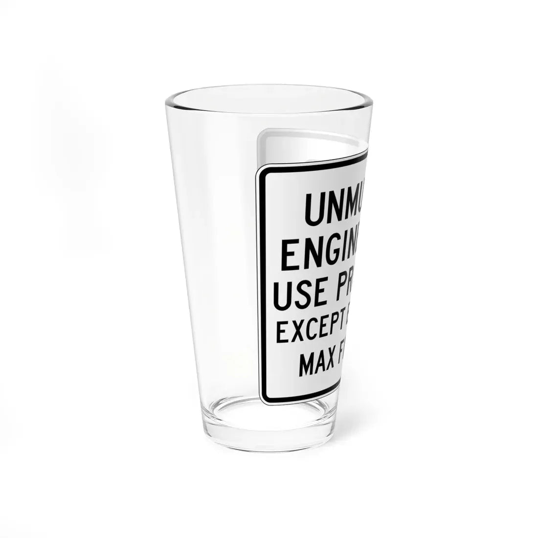 PBOT Road sign R6090 (Oregon) (Road Sign) Pint Glass 16oz - Go Mug Yourself