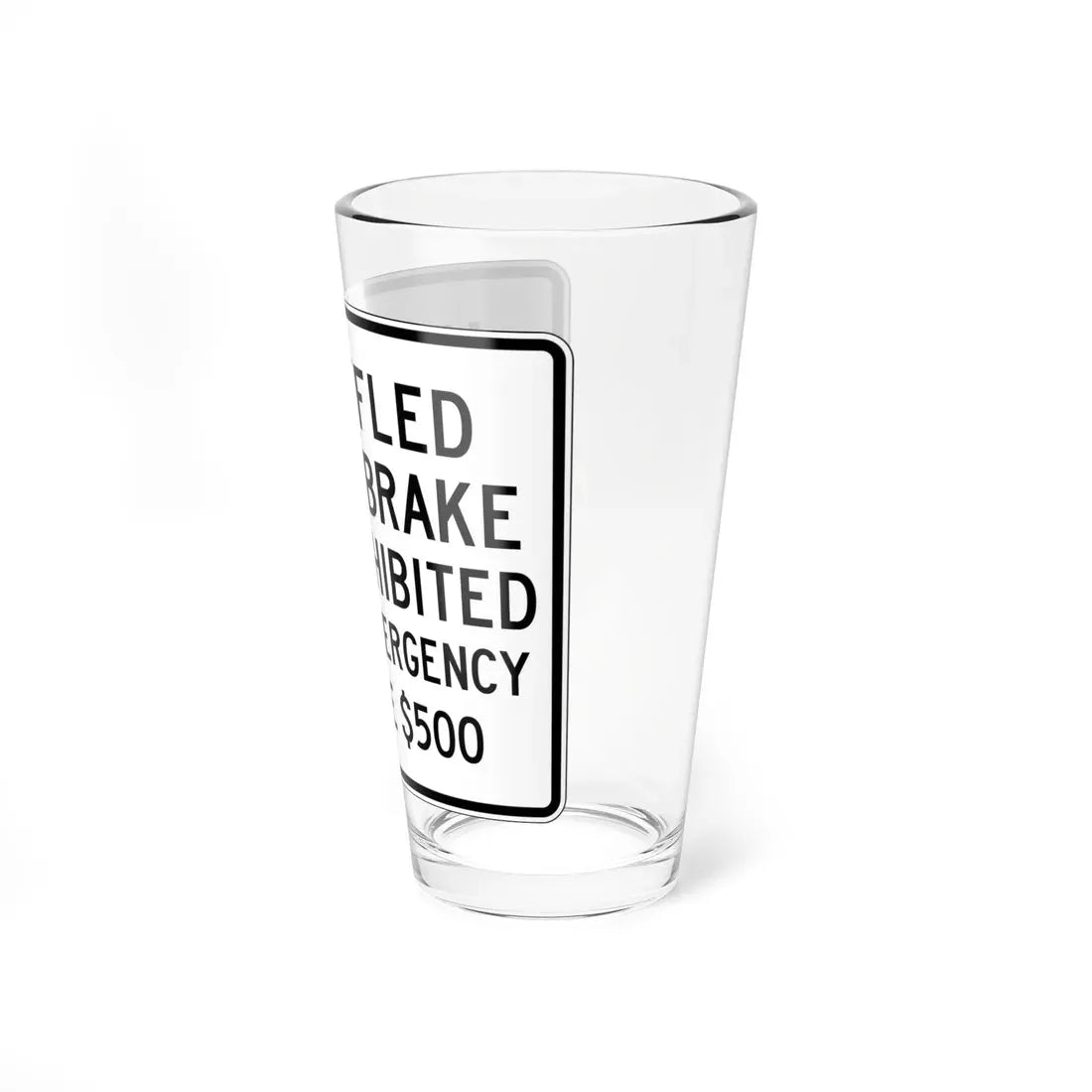PBOT Road sign R6090 (Oregon) (Road Sign) Pint Glass 16oz - Go Mug Yourself