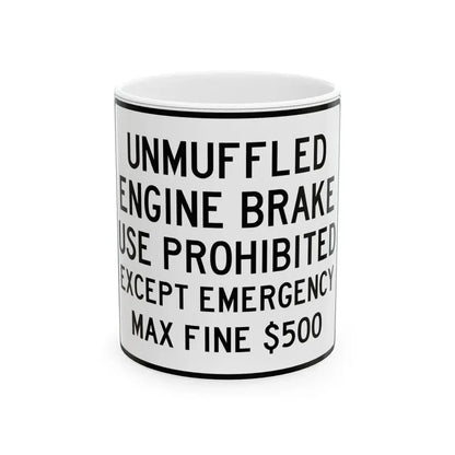 PBOT Road sign R6090 (Oregon) (Road Sign) White Coffee Mug 11oz - Go Mug Yourself