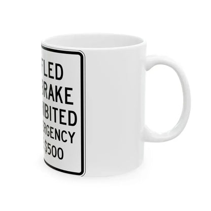 PBOT Road sign R6090 (Oregon) (Road Sign) White Coffee Mug - Go Mug Yourself