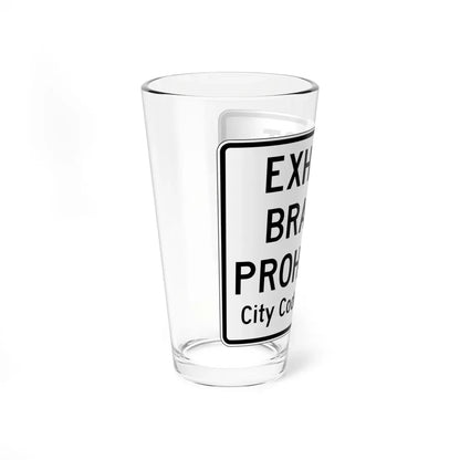 PBOT Road sign R6091 (Oregon) (Road Sign) Pint Glass 16oz - Go Mug Yourself
