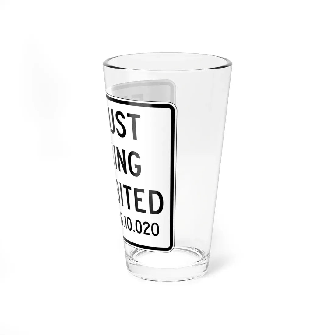 PBOT Road sign R6091 (Oregon) (Road Sign) Pint Glass 16oz - Go Mug Yourself
