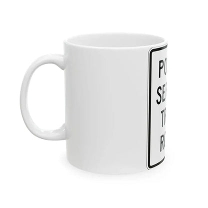 PBOT Road sign R6120 (Oregon) (Road Sign) White Coffee Mug - Go Mug Yourself