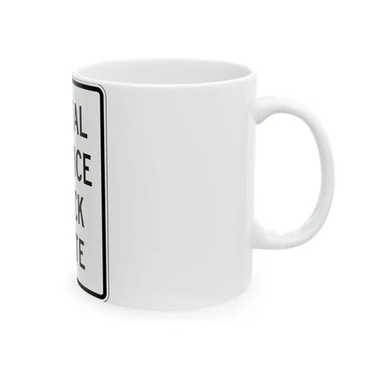 PBOT Road sign R6120 (Oregon) (Road Sign) White Coffee Mug - Go Mug Yourself