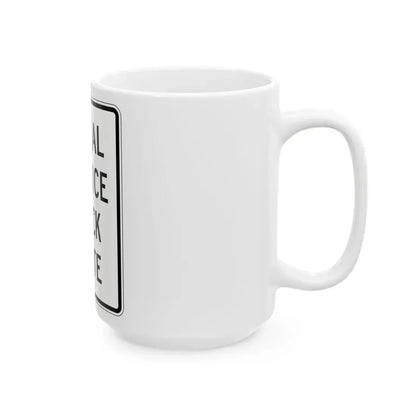 PBOT Road sign R6120 (Oregon) (Road Sign) White Coffee Mug - Go Mug Yourself