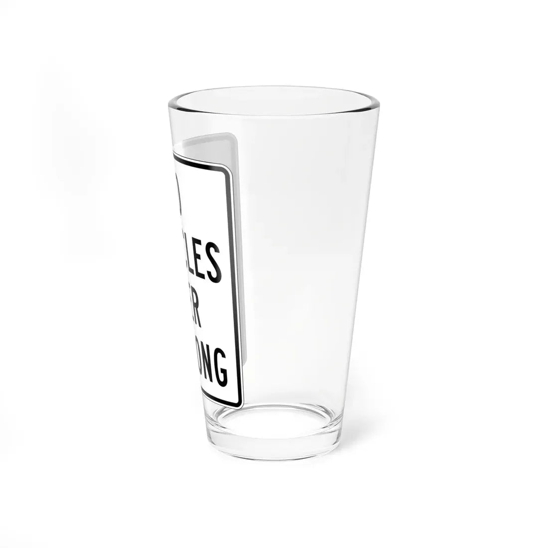 PBOT Road sign R6135 (Oregon) (Road Sign) Pint Glass 16oz - Go Mug Yourself