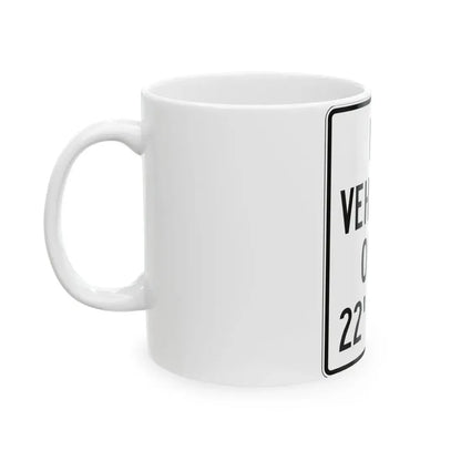 PBOT Road sign R6135 (Oregon) (Road Sign) White Coffee Mug - Go Mug Yourself